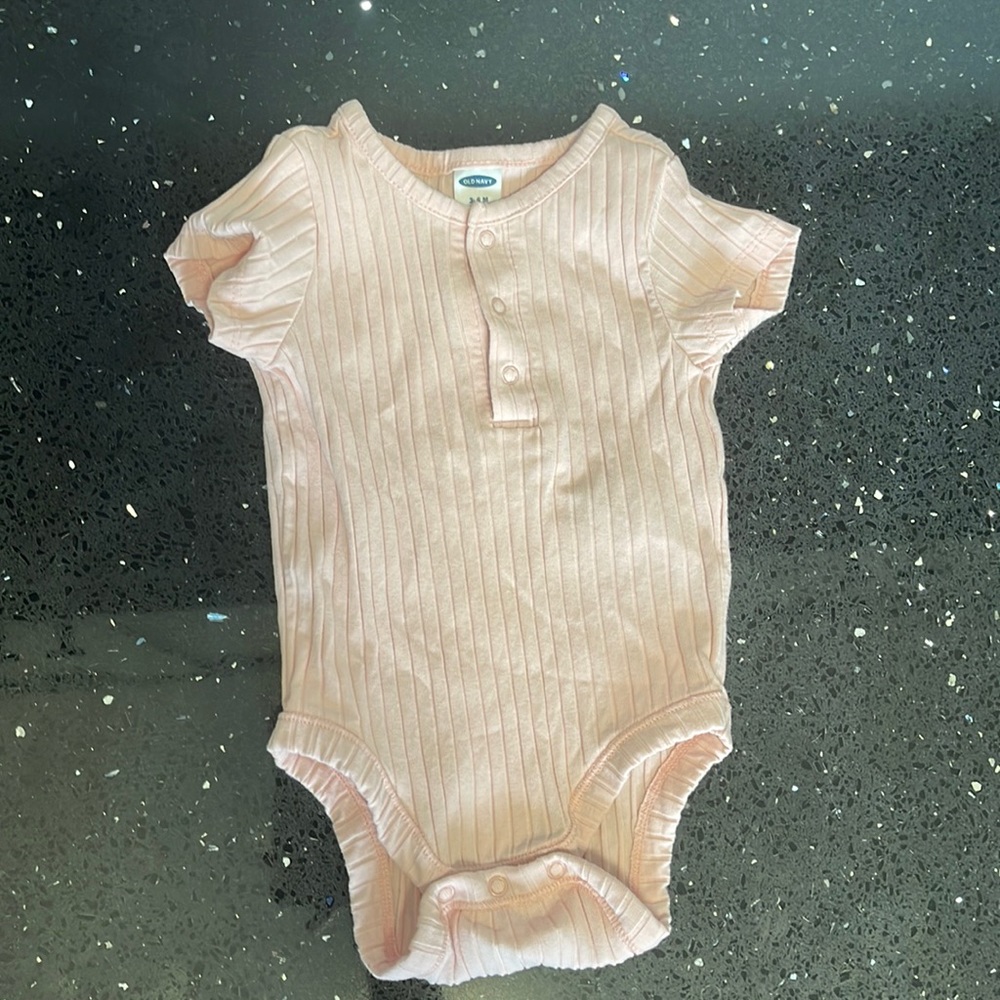 Ribbed (pink) onesie 3-6 months